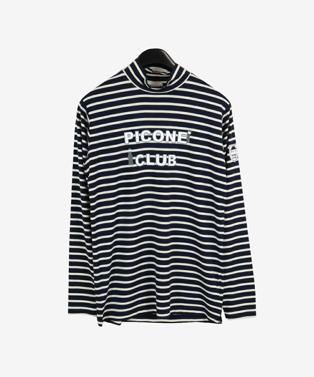 メンズ】 ボーダー柄長袖ハイネックプルオーバー|ピッコーネクラブ