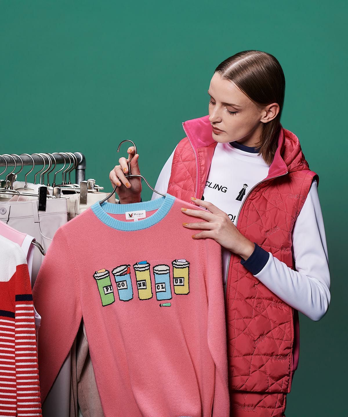 裏起毛刺繍ハイネックプルオーバー|ピッコーネクラブ-アウトレット