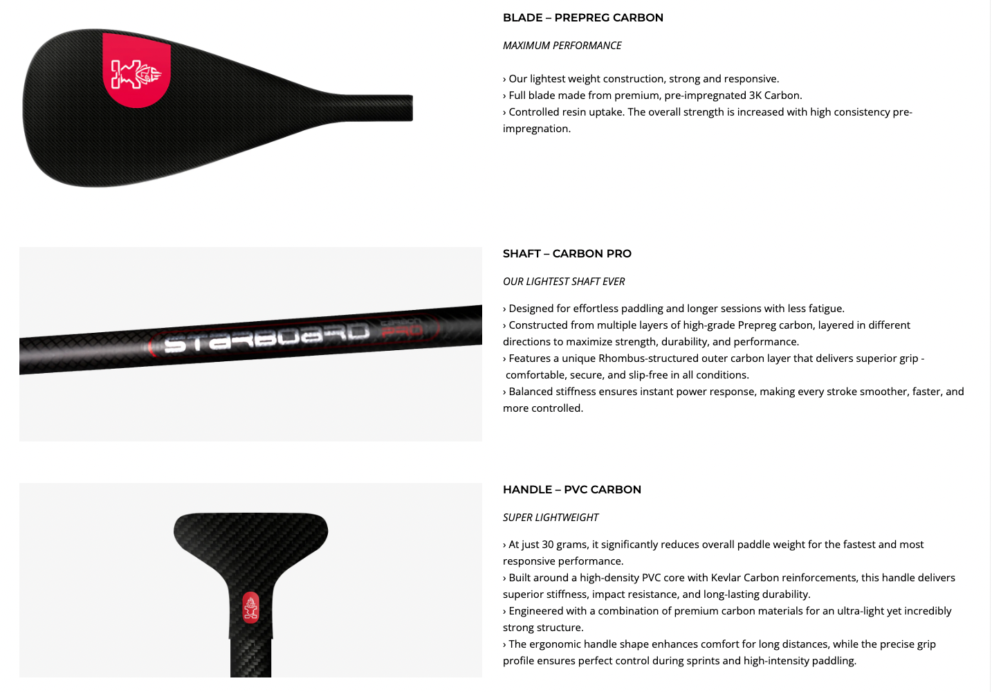 Starboard Enduro Prepreg Carbon Paddle | Boardsports California