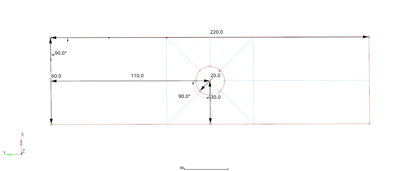 円孔板での応力解析（2019/12/16追記） - Altair Japan公式ブログ