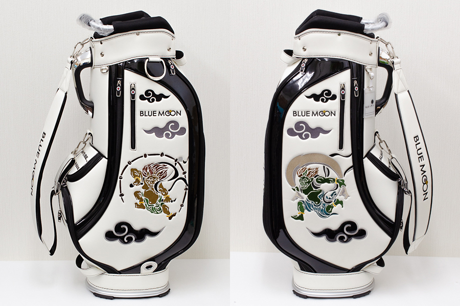 2021年製 ブルームーン キャディバッグ 人気 の風神雷神 WH【サンプル
