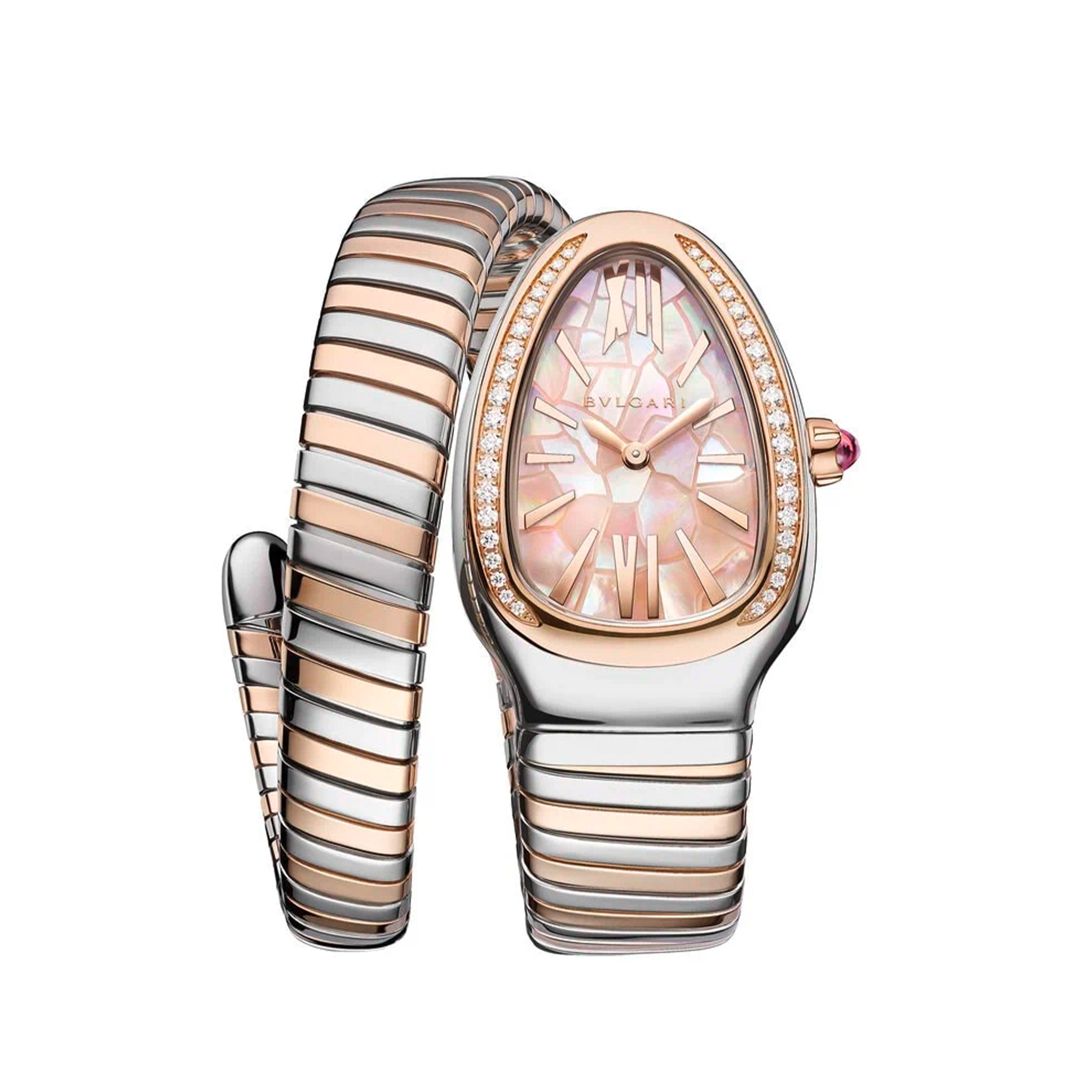 Bulgari Serpenti Tubogas Tadao Ando Spring Watch, 35mm Pink Mother