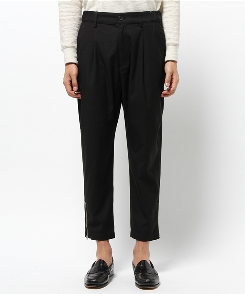 Lui's（ルイス）の「Lui's(ルイス) 裾ZIPタックウールパンツ