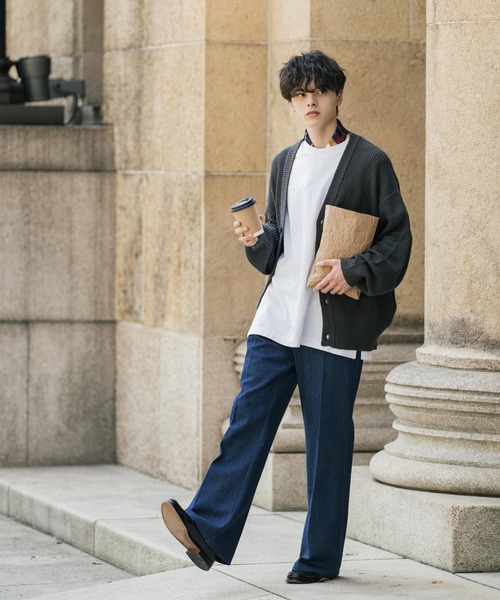 セール】ハイバルキー片畦編み オーバーサイズ ウォッシャブルニット