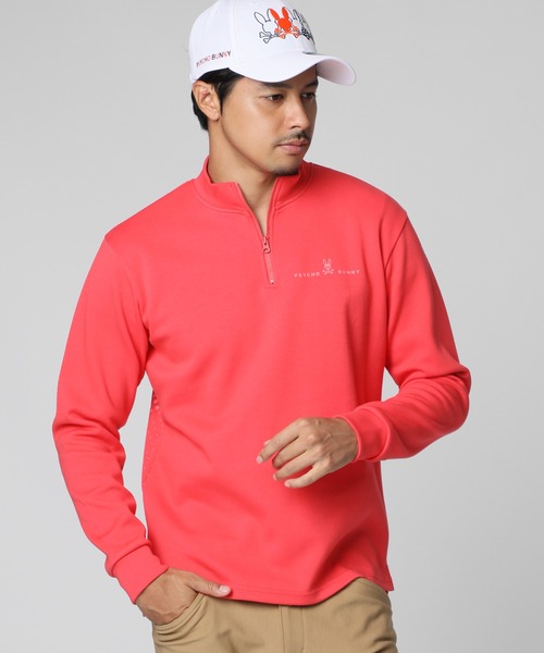 セール】[GOLF]ハーフジップ 長袖モックネック（Tシャツ/カットソー