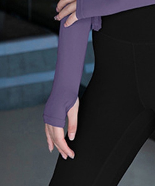 レディース 長袖ヨガウェアトップス+カップ付きブラトップ+パンツ