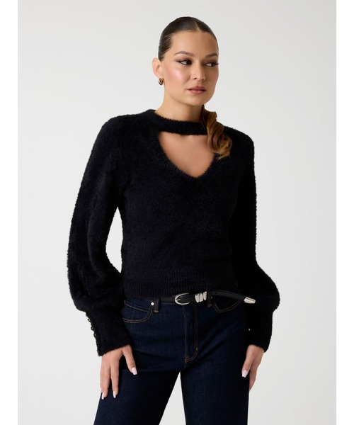 Long Sleeves Mn Yuki Fuz Cut-Out Sweater ニット セーター | GUESS