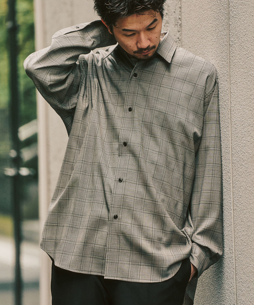 LE JAPON ATELIER】 Akita レギュラーウールシャツ（シャツ/ブラウス