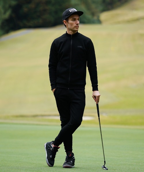 DIVINER GOLF】スムース袖刺繍スタンドジャケットセットアップ メンズ