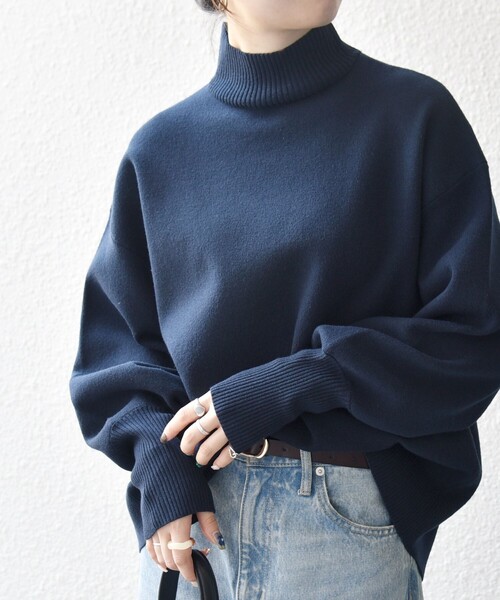 バイプリエ ニットシャーリングシュラグ ネイビー バイプリエ ニット