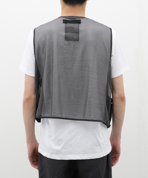 セール】BOILER ROOM / ボイラールーム MESH CARGO VEST SS24JK04BLK