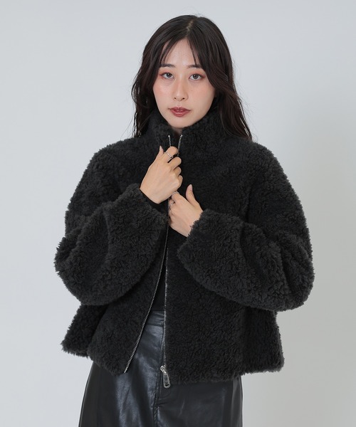 セール】wool boa zip up short blouson（ブルゾン）｜SUWDEE