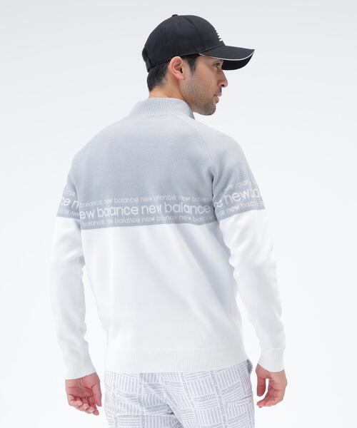 セール】【new balance golf】ロゴライン 軽量 ハーフジップ スタンド
