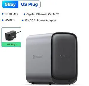 Yxk Zero1 4-Bay Desktop NAS, Quad-Core CPU, User-Friendly Home NAS