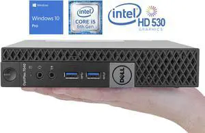 Refurbished: Dell Optiplex 7040 Mini PC, Intel Core i5-6500T Upto