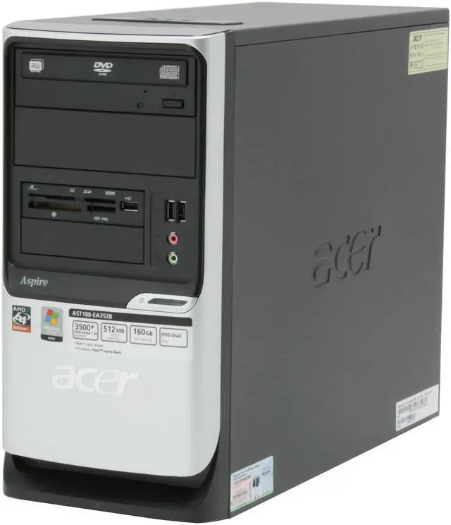 Acer Desktop PC Aspire AST180-EA352B 3500+(2.20 GHz) 512MB DDR2
