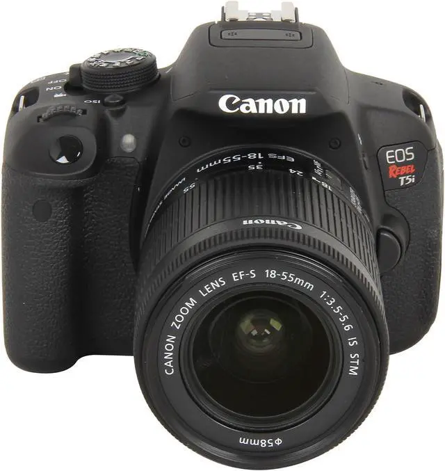 Canon EOS Rebel T5i 8595B003 Black Digital SLR Camera with 18-55mm