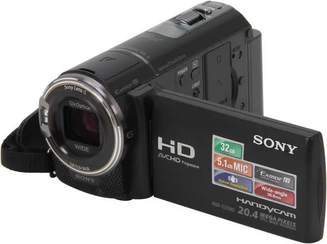 SONY HDR-CX580V Black Full HD Flash Memory Camcorder - Newegg.com
