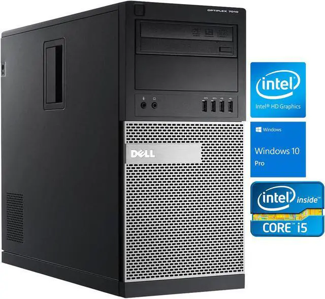 Refurbished: Dell OptiPlex 7010 Mini Tower Desktop, Intel Quad