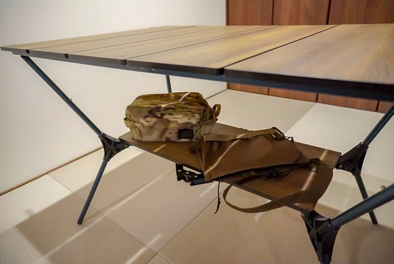 モンベルの三段階調整テーブル「マルチフォールディングテーブルワイド