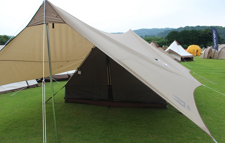 ogawa トリアングロ【360VR】｜タープ一体型のA型テント