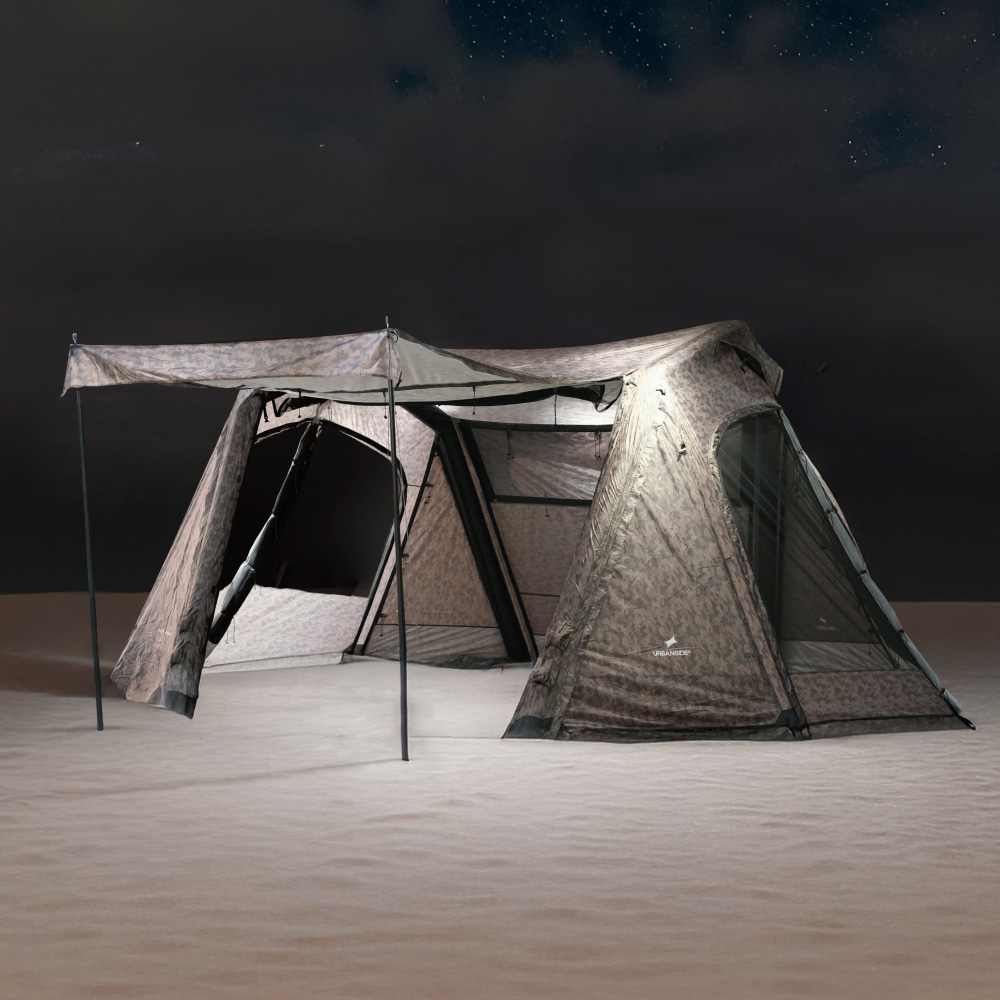 イージバンカーエアテント（5.6x4.5M正方形大型シェルター、エアポンプ