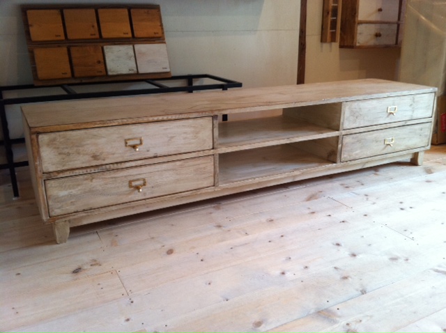 アンティークTVボード,W180,エイジング加工,ロータイプ | ハンドメイド