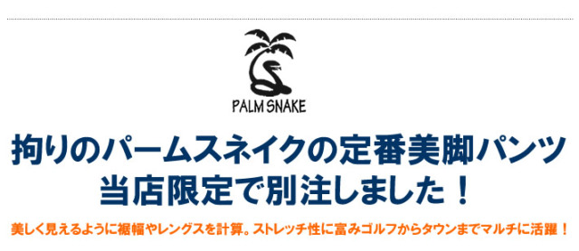 PALM SNAKE［パームスネイク］当店限定別注スリムテーパードパンツ