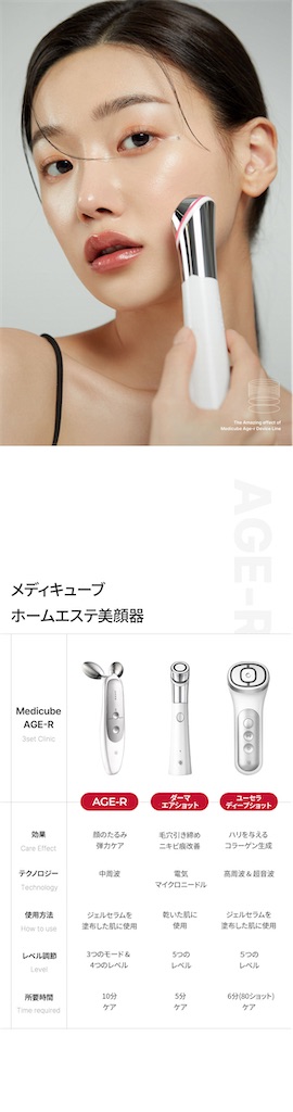メディキューブの美顔器4台セット！自宅で簡単お手入れ。それぞれの