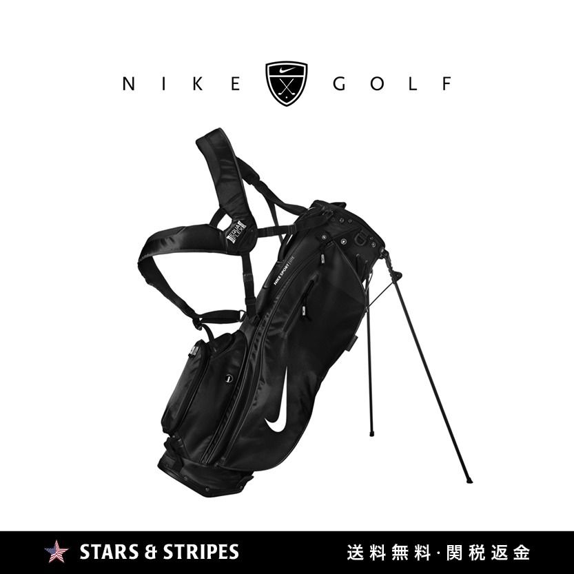 日本未販売 新作NIKE GOLF Sport LiteスタンドバッグBlack/White (Nike