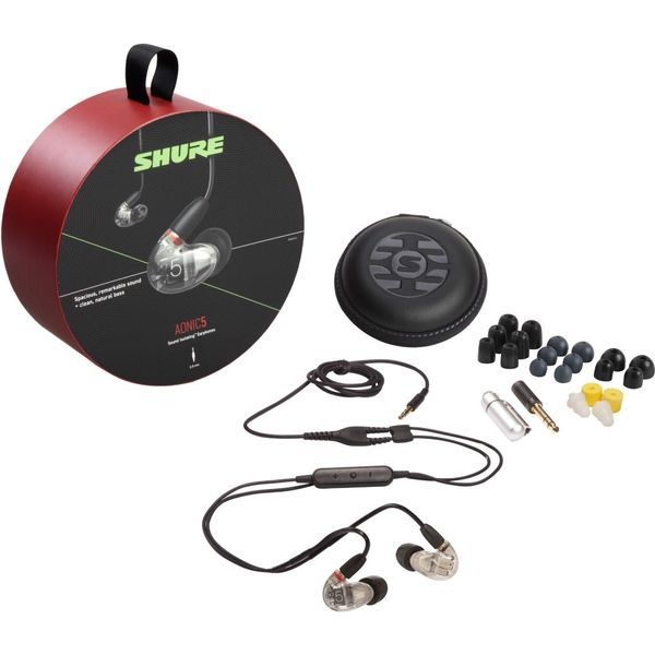 SHURE 高遮音性イヤホン/クリア(リモコンマイク付きケーブル) SE53BACL