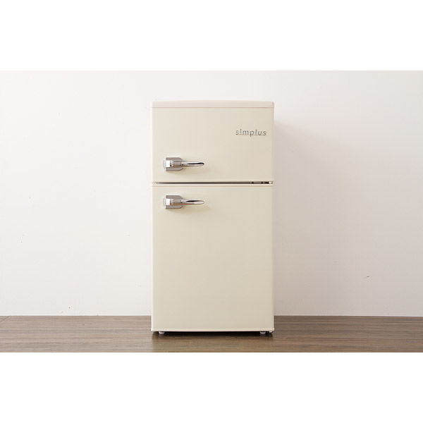 軒先渡し】ジェネレーションパス シンプラス 2ドアレトロ冷蔵庫85L