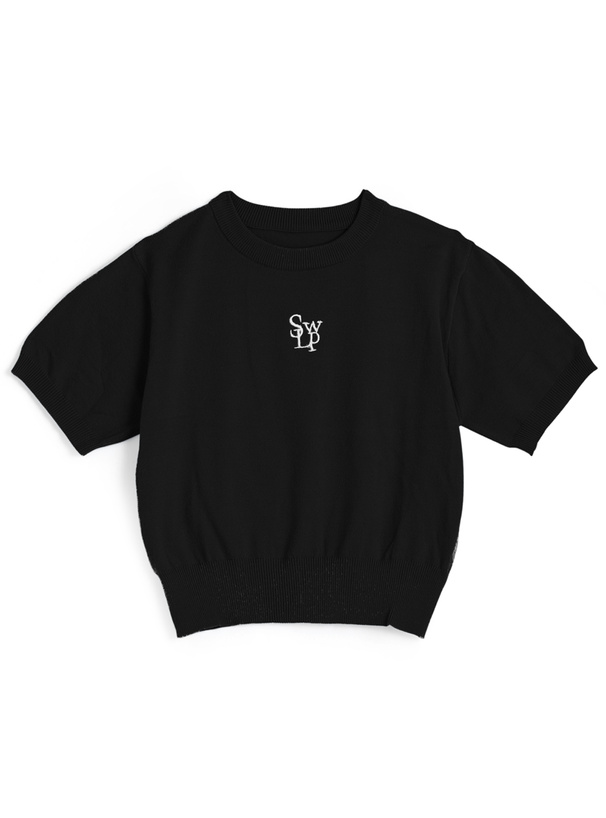 刺繍ロゴ半袖ニット[gn134] | レディースファッション通販のグレイル