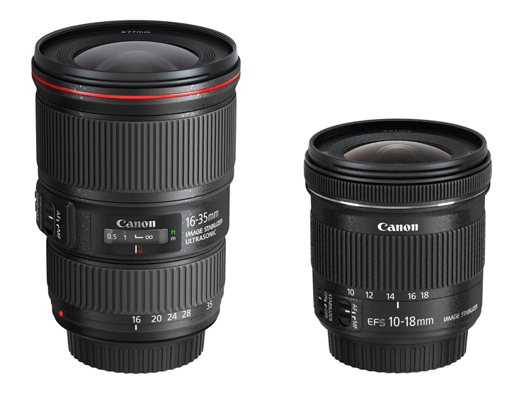 Canon EF 16-35mm f/4L IS USM & EF-S 10-18mm f/4.5-5.6 IS STM