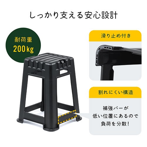 スタッキングスツール（2個セット・トール・屋台イス・プラスチック