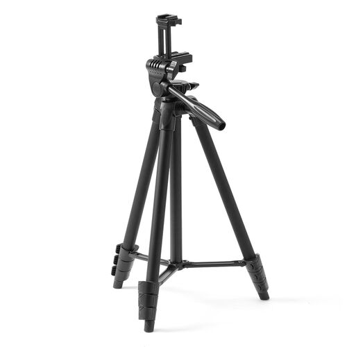 カメラ三脚（スマホホルダー内蔵・4段伸縮・持ち運び収納ケース付き