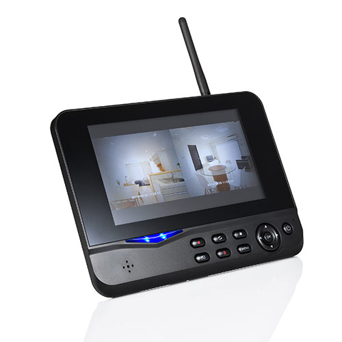 防犯カメラ＆モニターセット（ワイヤレス・2台カメラセット・SDカード