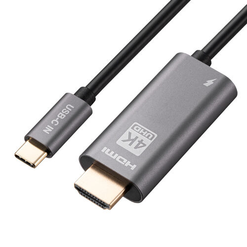USB Type-C HDMI変換アダプタ（4K/30Hz・フルHD/60Hz・PD60W・ケーブル