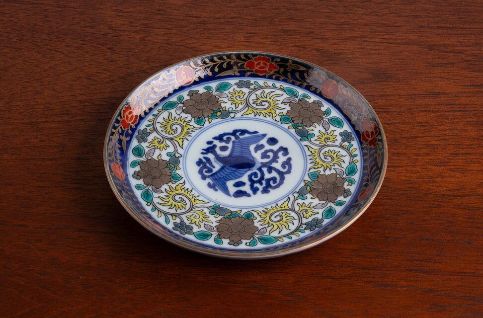 古伊万里 金襴手 牡丹鳳凰文 六寸皿 明治時代 E678 | iichi 日々の
