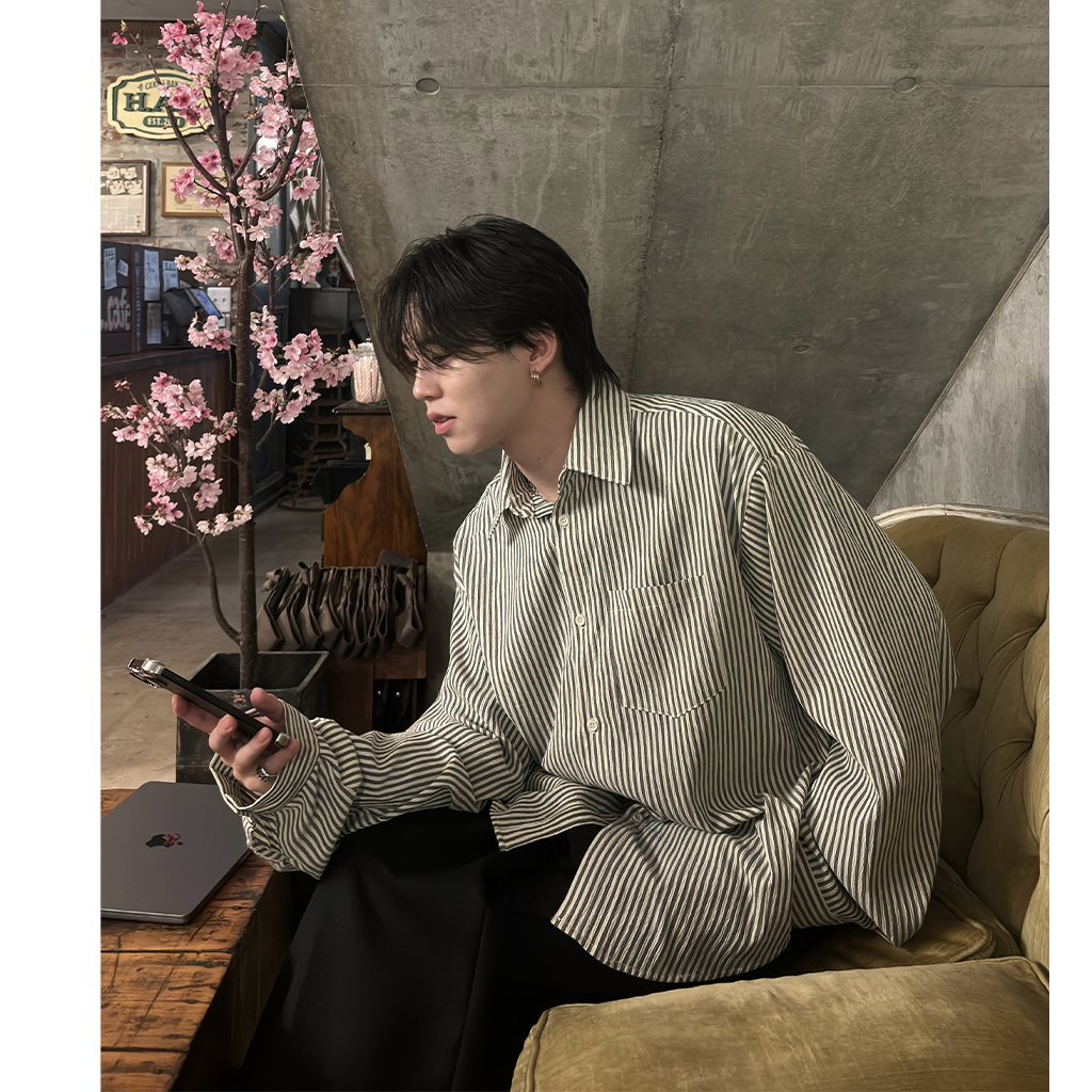 カラーストライプシャツ | ファッション通販サイト NUGU