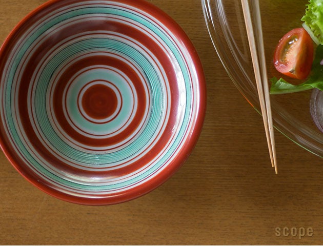 販売終了】東屋 / 赤丸｜手挽き・手描きの上絵小皿