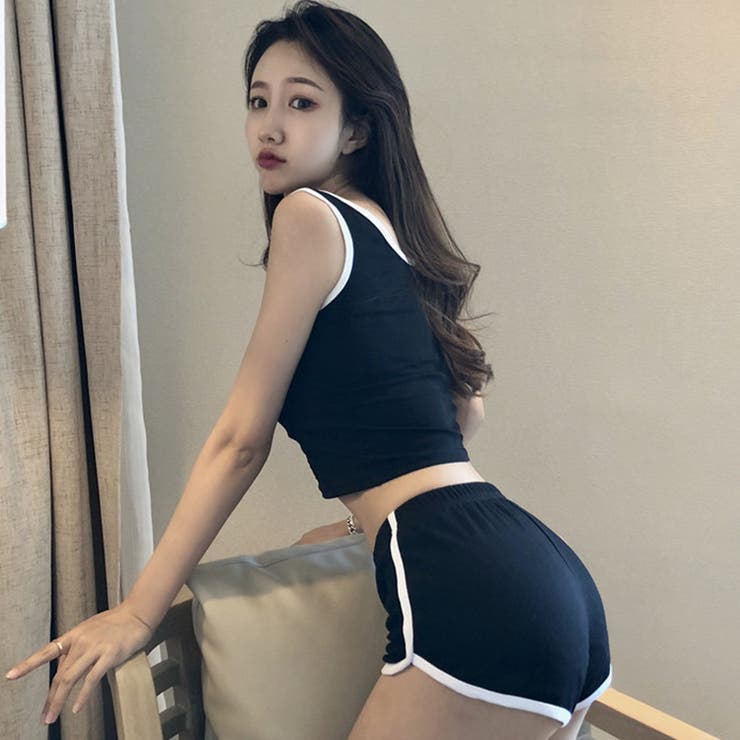 セットアップ タンクトップ ショートパンツ[品番：FQ000172946