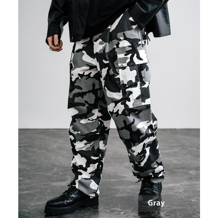 ワイドカーゴパンツ 迷彩 ペイズリー[品番：OE000008458]｜Rocky