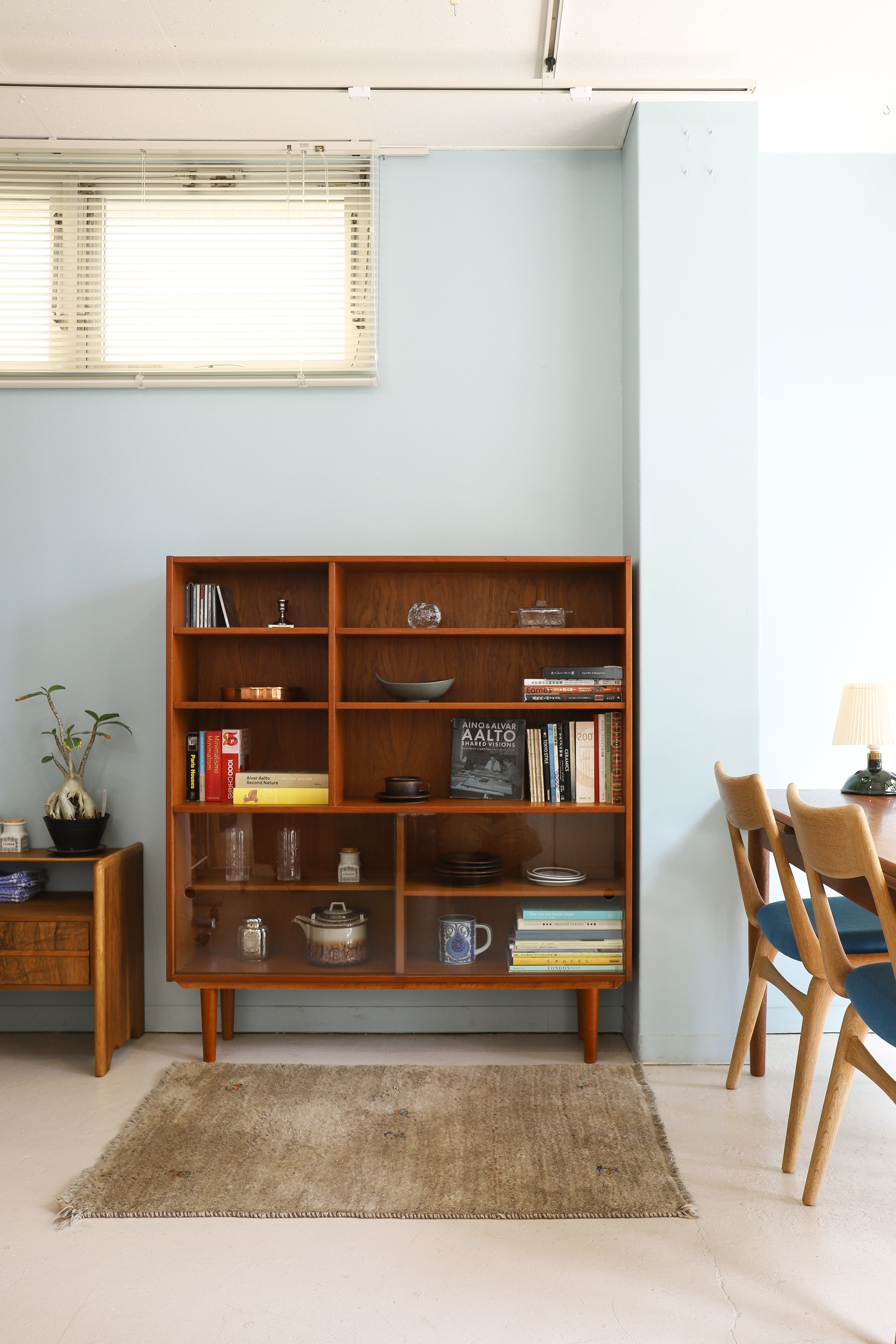 デンマークヴィンテージ シェルフ 本棚 食器棚 収納 北欧家具/Danish