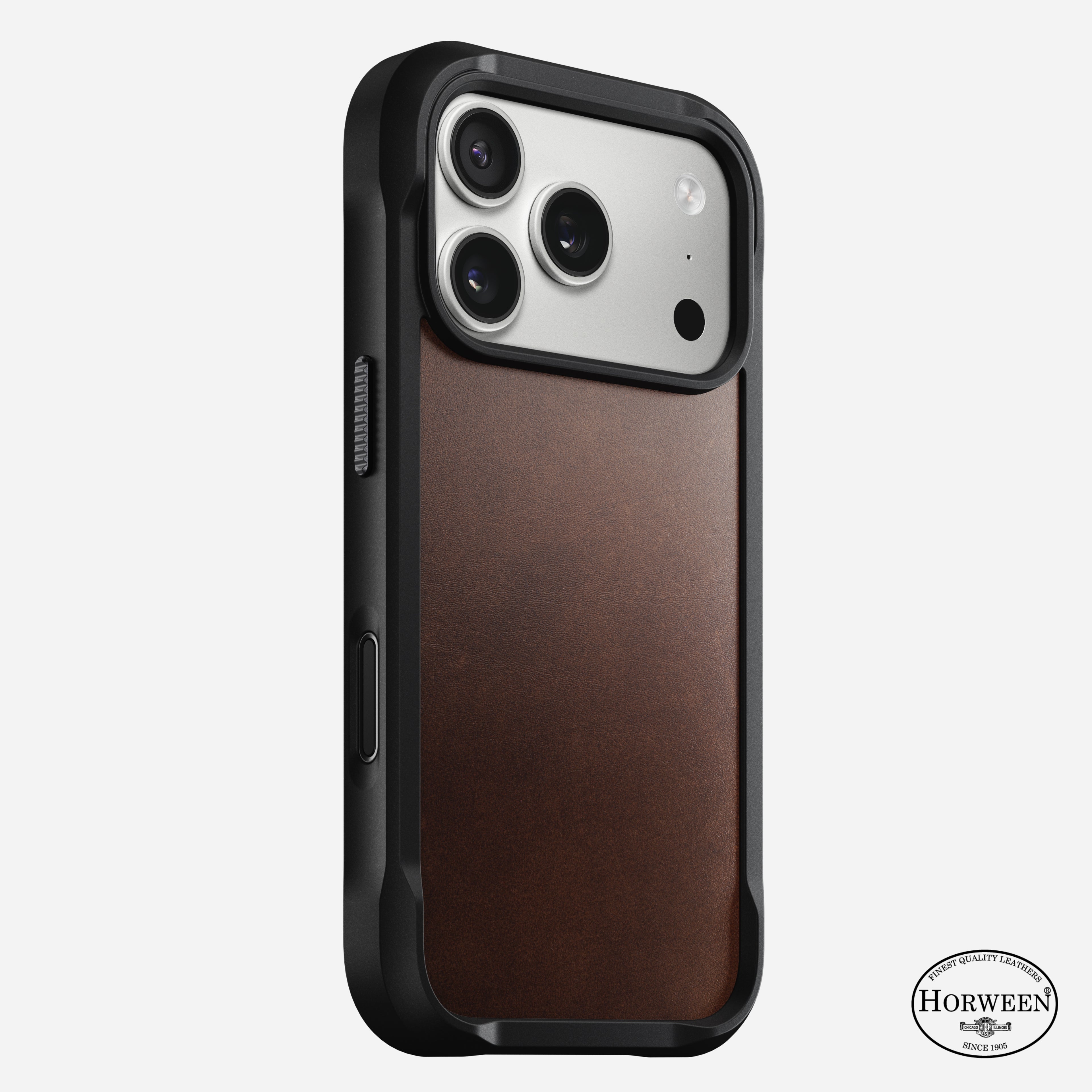 Rugged Leather Case - iPhone 17 Pro | Rustic Brown | Horween | NOMAD®