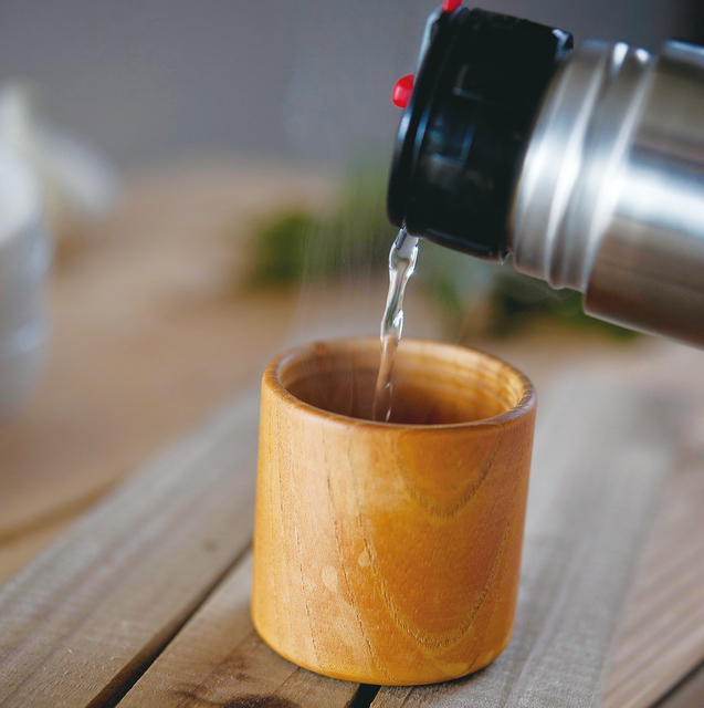 木製コップと魔法瓶の水筒「Bottle」 - MokuNeji × SUS gallery