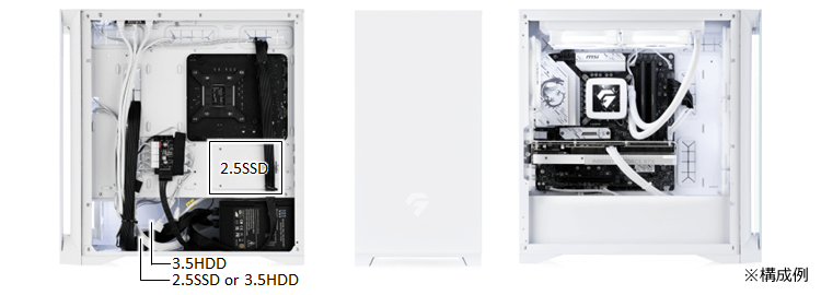 eX.computer イーエックスコンピュータ ゲーミングPC G-GEAR White