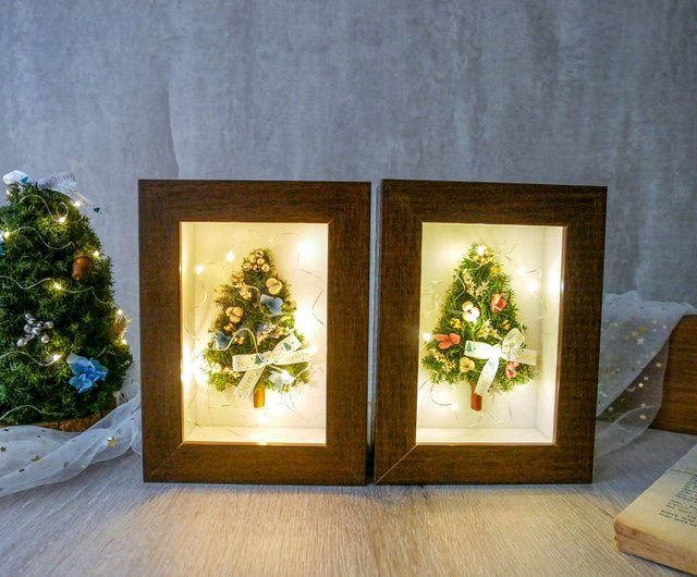台湾 クリスマスツリー6インチフレーム写真【冬の願い】2色/ドライ