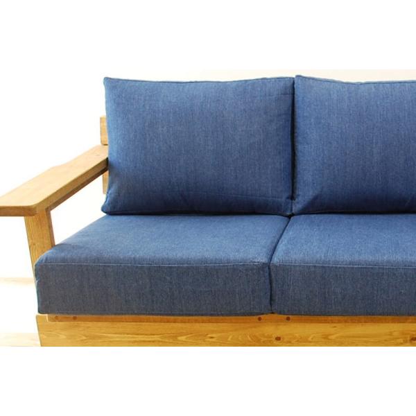 岡山デニムソファシリーズ用 着せ替えカバー 交換カバーセット ブルー