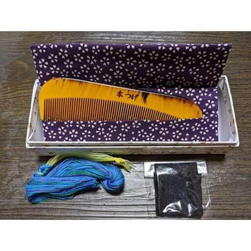 つげ櫛の櫛留商店 本つげ材すす櫛（細歯）袋付 ※約13．5cm | 愛知